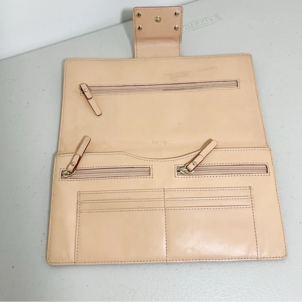 Kate Spade Green Embossed Crocodile Mini Envelope Clutch